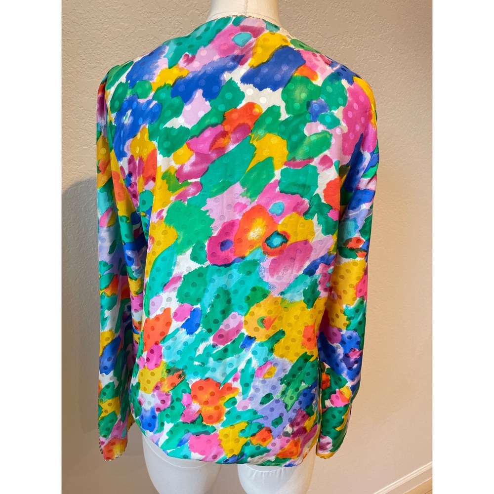 Beautiful Vintage 100% Silk Blouse “Exit Shops” View 6